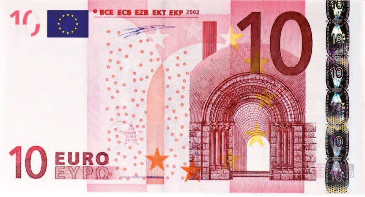 Banconota da 10 euro in perfette condizioni, simbolo di valore collezionistico.
